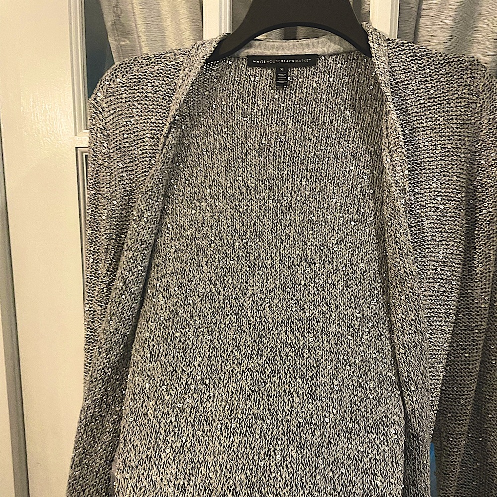 White House Black Market sequins duster